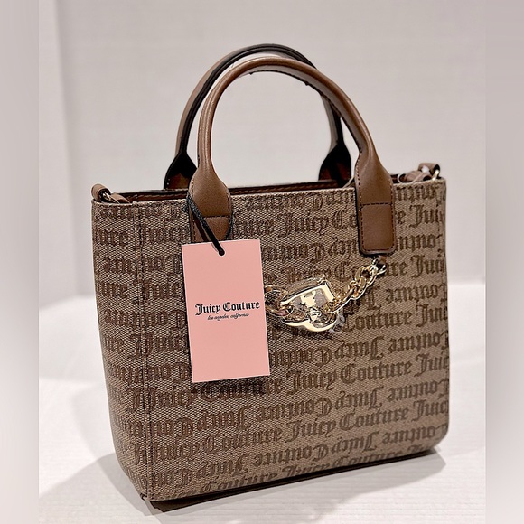 NWT Juicy Couture Chestnut Chino Change Of My Heart Mini Tote - Picture 2 of 15